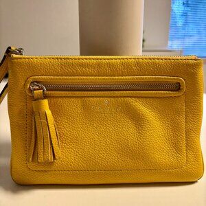 Kate Spade Pebble Wristlet Golden Yellow w/ Tassel (Vintage?)